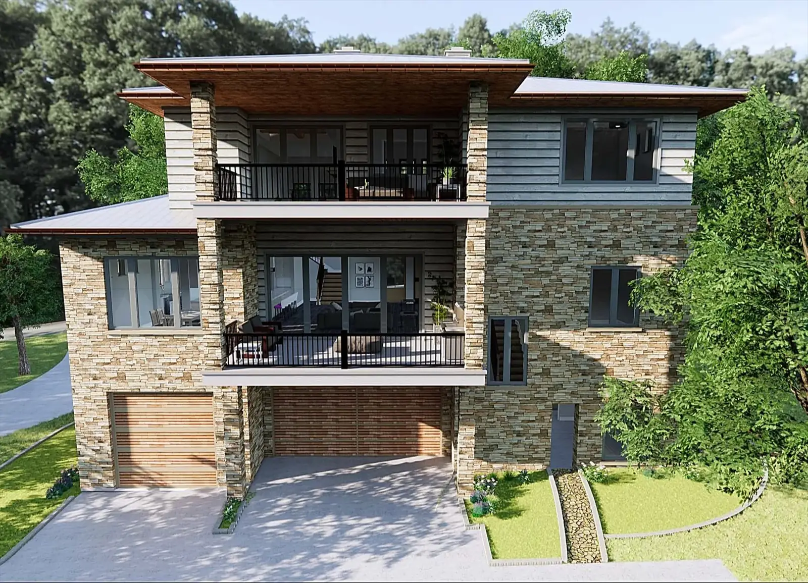 Lakeway Model Home - Rear View